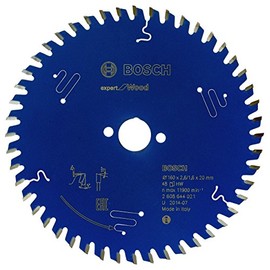 Bosch 2608644021 48T "Expert" Circular Saw Blade for Wood, Blue, 160 x 20 x 2.6 mm