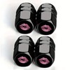 Tire Valve Stem Caps with Pink Lips 4pcs Tire Air