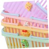 CIYODO Plastic Storage Container for Toys Doll Storage Kids Play