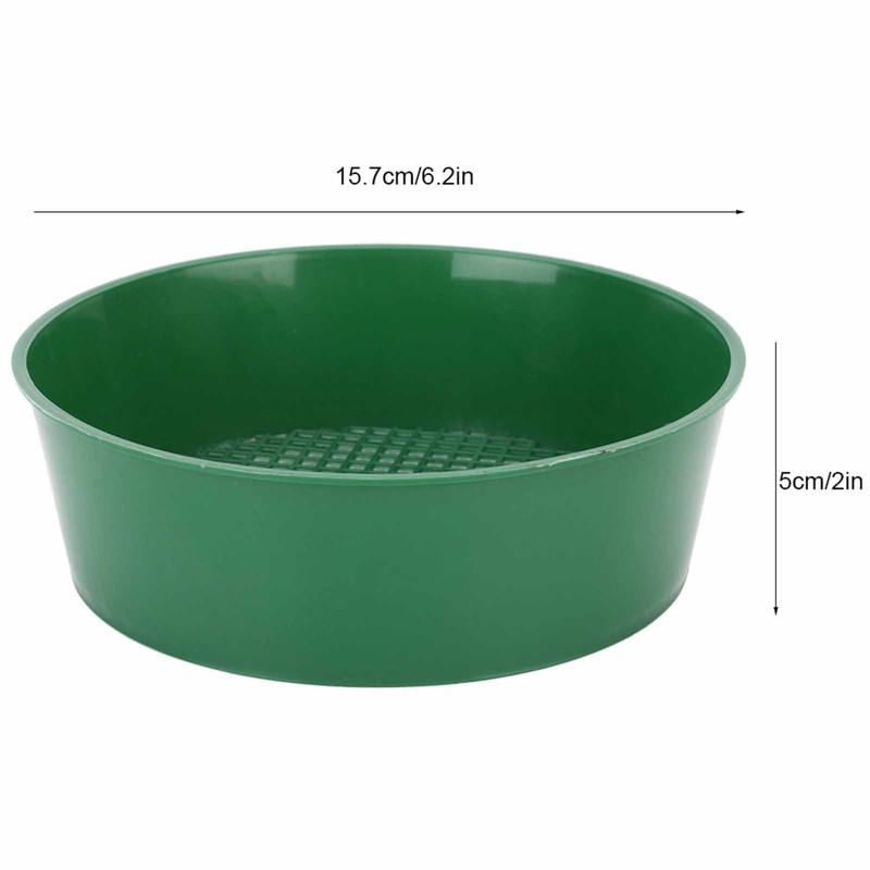 Walfront 4pcs Gardening Sieve Stackable Soil Sifting Pan Plastic Mesh