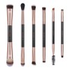 Brochas De Maquillaje De Doble Cara, Docolor 6 Piezas Juego