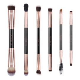 Brochas De Maquillaje De Doble Cara, Docolor 6 Piezas Juego