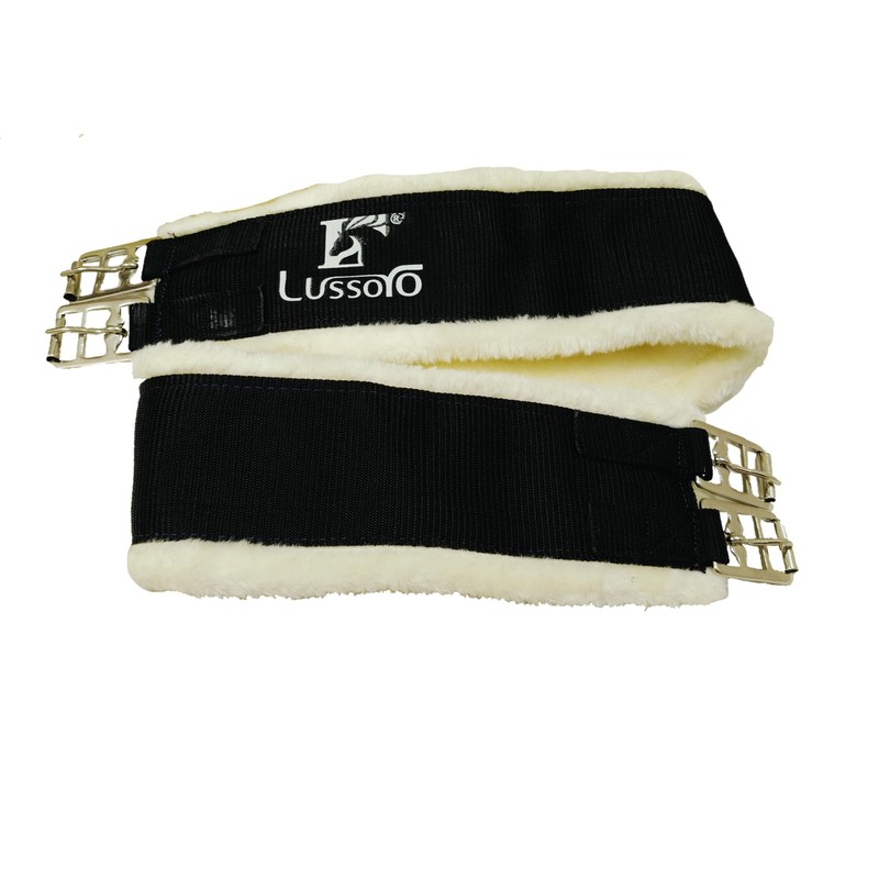 Lussoro - Cincha inglesa para caballo con forro polar ligero