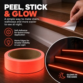 Luminous Adhesive Tape for Stairs & DIY Decor – 2cm × 5m Self-Glowing TPE Strip for Indoor & Outdoor Use