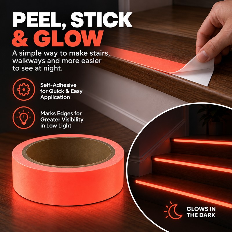 Luminous Adhesive Tape for Stairs & DIY Decor – 2cm
