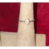 Natural Creations sterling silver stackable ring Size 10 Rainbow Moonstone