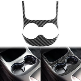 Carbon-Universe DC4527-002 Black Carbon Fiber Car Cup Holder Trim Cover Compatible with Dodge Journey 2011-2017
