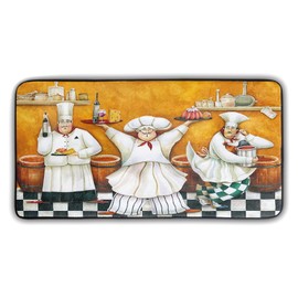 Fat Chef - Alfombras y alfombrillas de cocina antideslizantes lavables para cocinero, acolchadas, antifatiga, para la parte delantera del fregadero y del cuarto de baño, 39 x 20 pulgadas, decoración de cocina y accesorios