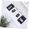 COHEALI 3pcs White Modern Desk Calendar Reversible Design Countdown Calendar