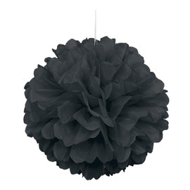 Unique Industries Inc. Black 16" Hanging Puff Ball