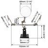 QWORK® Third Hand Magnifier with Clamps Adjustable 5x Magnification Designed