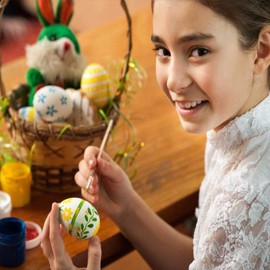 VEYLIN 50 Pieces 5 Sizes White Foam Eggs Foam Balls for Easter Crafts and Displays, Decoration, Staining or Painting