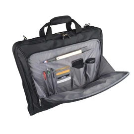 Foldable Carry On Garment Bag Fit 3 Suits, 44-inch Suit Bag for Travel and Business Trips with Shoulder Strap