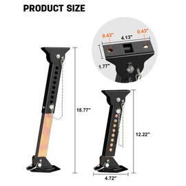 Sulythw Trailer Stabilizer Jacks Telescoping RV Camper Accessories 2PCS Adjustable from 12" to 18", Slide Out Supports 1000 Lbs Capacity Each
