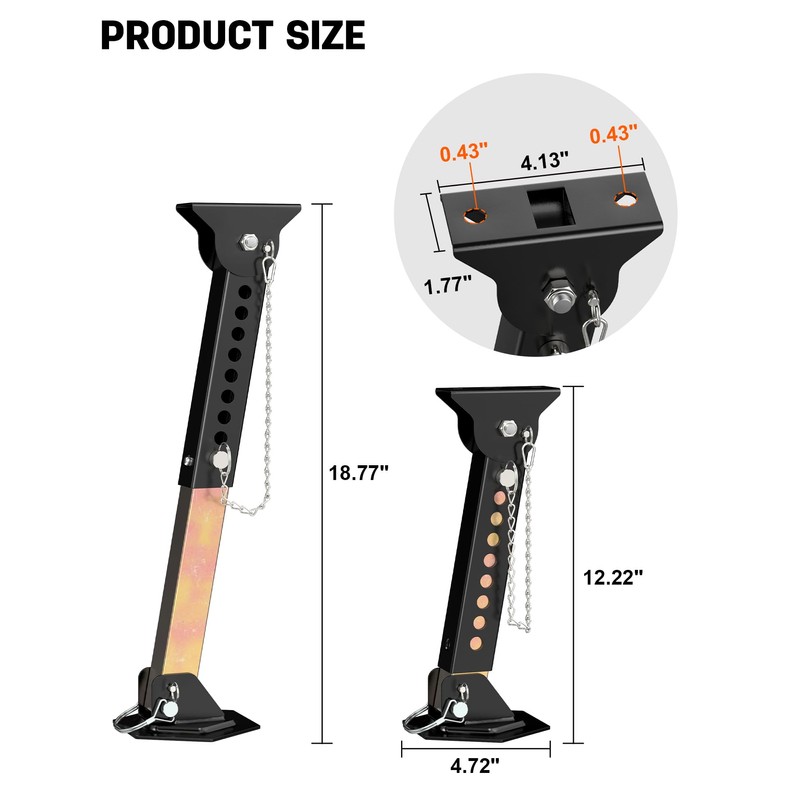Sulythw Trailer Stabilizer Jacks Telescoping RV Camper Accessories 2PCS Adjustable