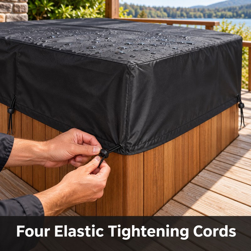 210D Oxford Square Hot Tub Cover, 78.7 x 78.7 x