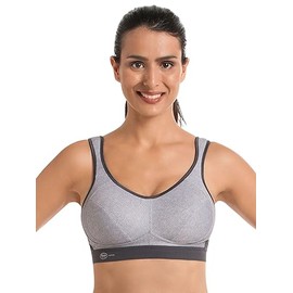 Anita Women's Non-Wired Sports Bra Extreme Control 5527 Heather Grey 32 F