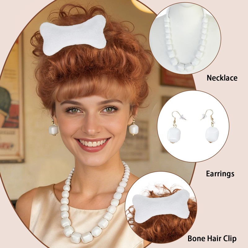 Orange Curly Wig for Women Orange Housewife Cosplay Wigs with