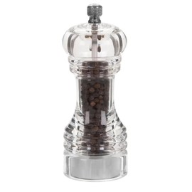 Tabletex Professional Salt&Pepper Grinder Set - Clear Acrylic Mills with Stainless Steel with ceramic Precision Mechanisms. for Home or Restaurants. Warranty 1 year (Pepper Mill)