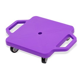 Kids Sitting Scooter Board with Universal Wheels Safety Plastic Scooter for Kids Ages 6-12 Manual Sport Scooters with Handles for Gym Class(Pueple)