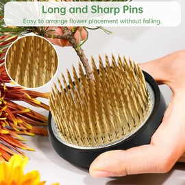 3PCS Japanese Ikebana Flower Frogs for Flower Arrangement, Kenzan Kit Includes 2.5’’ Round + 1.8” Square + 2.1” x 1.5” Rectangle, JP Flower Arrangement Accessories Supplies