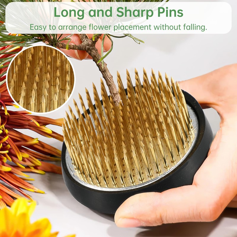 3PCS Japanese Ikebana Flower Frogs for Flower Arrangement, Kenzan Kit