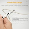 AIYUNDI Tunisian Crochet Hooks Set with Cable, 6-Inch Aluminum Interchangeable