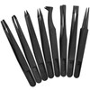 QINREN 8Pcs Anti-Static Plastic Tweezers Set, Multifunctional Precision Tweezers Set