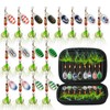 JasCherry Sequins Spinner Fishing Lures Kit, Lifelike Rotating Metal Fish