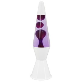 zhrisezlava 16 Inch Liquid Lamp, Purple Liquid Purple Wax Motionin Liquid Motion Light, Night Light Home Decor for Meditation, Amazing Gifts for Adults & Kids, White Base.（SLB）