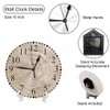 KEEPSUPER Wicker Carpet Texture Wall Clock Clock 10 Inch Silent