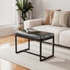ACONUP Modern Leather Ottoman Bench, PU Leather Vanity Stools Chairs