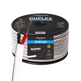 14 Gauge 2 Conductor Marine Wire - 150 ft Duplex Flat Marine Grade Wire Tinned Copper Oxygen-Free Insulated - 14/2 AWG UL 1426 Standard PVC Wire for Boat, Automotive, Speakers, Camper & Trailers