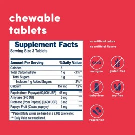 American Health Enzima De Papaya Salud Digestiva 600caps Sabor Sin Sabor                                                                              