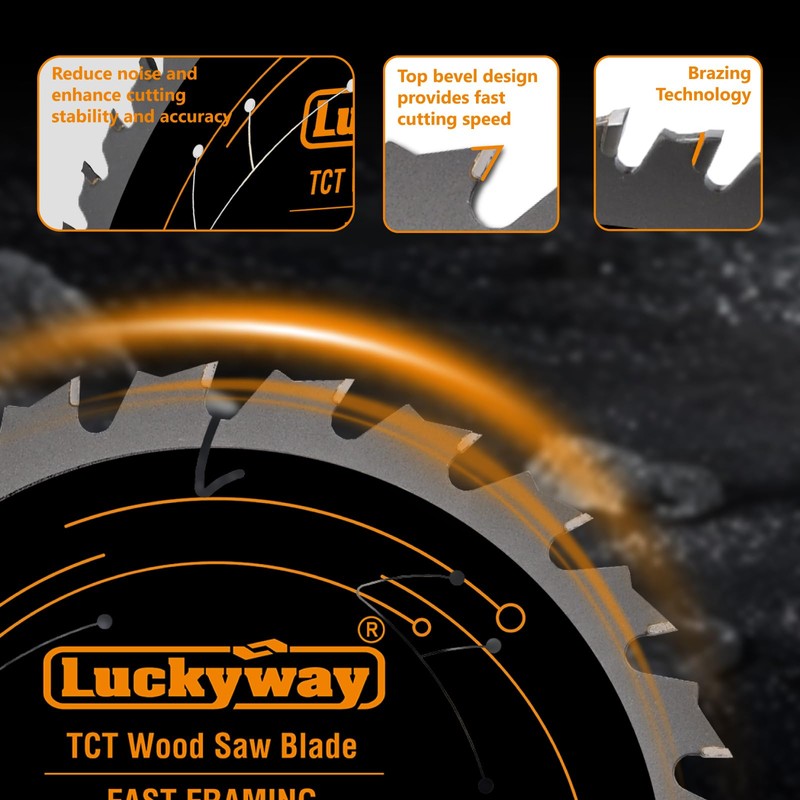Luckyway 5 1/2 Inch Circular Saw Blade (10mm Arbor), with