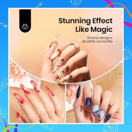 Unbranded Beetles Nail Blooming Gel 15ml Clear Uv Led Blossom Gel Polish for Spreading Eff