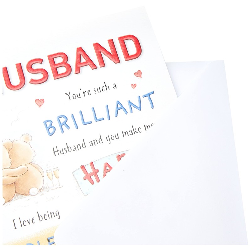 Piccadilly Greetings Cute Birthday Card Husband - 9 x 6