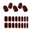 SILPECWEE Semi Cured Gel Nail Strips (Dark Red Solid -