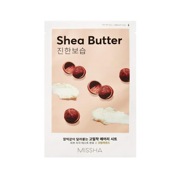 MISSHA Shea Butter Sheet Mask Moisturising, Strengthening, Regenerating Cloth Mask Korean Cosmetics Kbeauty Set of 5