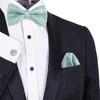 Alizeal Mens Classic Paisley Bow Tie, Hanky and Cufflinks Set,
