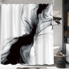 Cinbloo Black and White Shower Curtain 60Wx72H Abstract Bathroom Decor