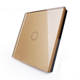 KONOQ Glass Panel Wall Remote Controller (1 Gang, Gold)