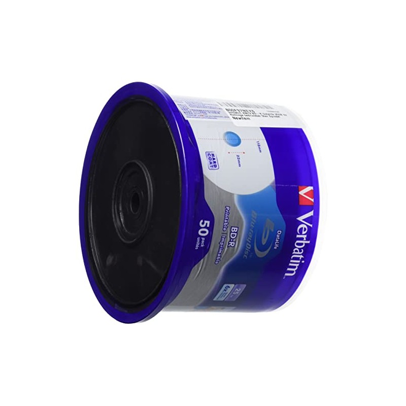 Verbatim 43812 BD-R Datalife 25GB 6x Write Speed Blanks Printable