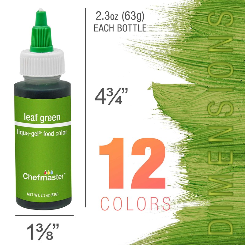 Chefmaster Liqua-Gel Variety Pack, Twelve 2.3 Ounce Bottles