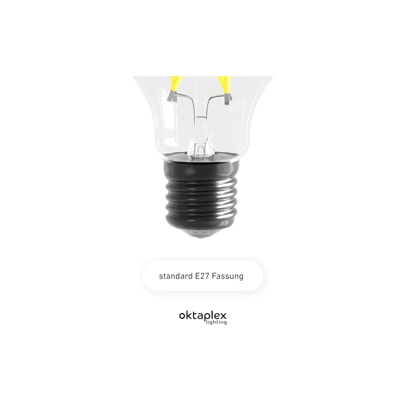 Oktaplex lighting Oktaplex 12er Set Glhlampe E27 LED warmwei? 2700K