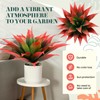 Giegxin 2 Pack 28 Inch Artificial Agave Plants Red UV
