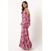 Petal & Pup Women's Hilary Pleated Maxi Dress, Pink Floral