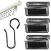 Ymapinc 60pcs Small Curtain Track Hooks, Metal S Shaped Curtain