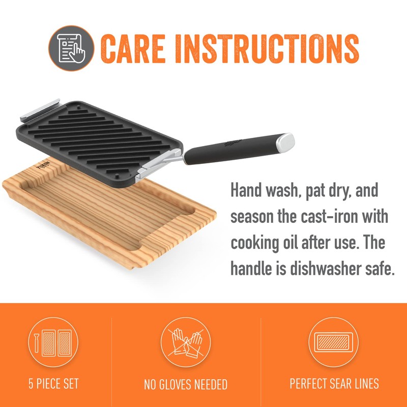 Yukon Glory™ SEAR 'N SERVE Set (BBQ Cast Iron Grill