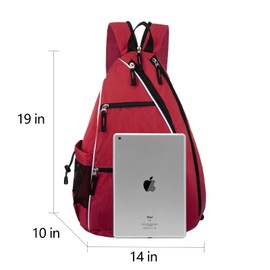 Sucipi Pickleball Bag Pickleball Backpack for Women Men Pickleball paddle Backpack Reversible Pickleball Paddle bag Pickleball Rackets Bags for Ladies (Wine Red)